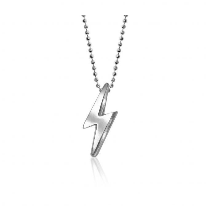 Alex Woo Sterling Silver Little Rock Star Lighning Bolt Pendant, 16"