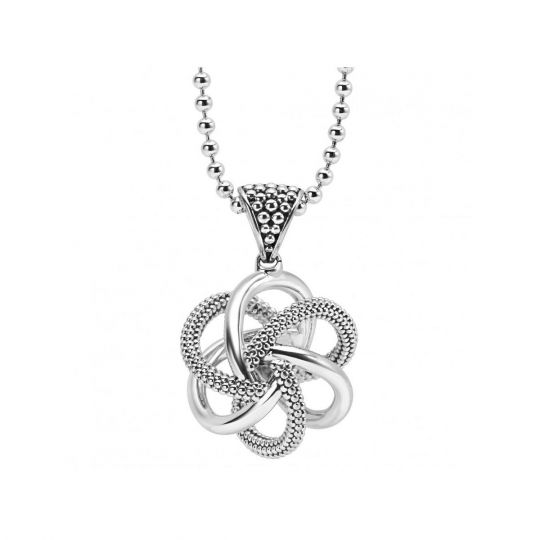Lagos Sterling Silver Love Knot Pendant 30 Borsheims - Sterling Silver Love Knot Pendant Necklace