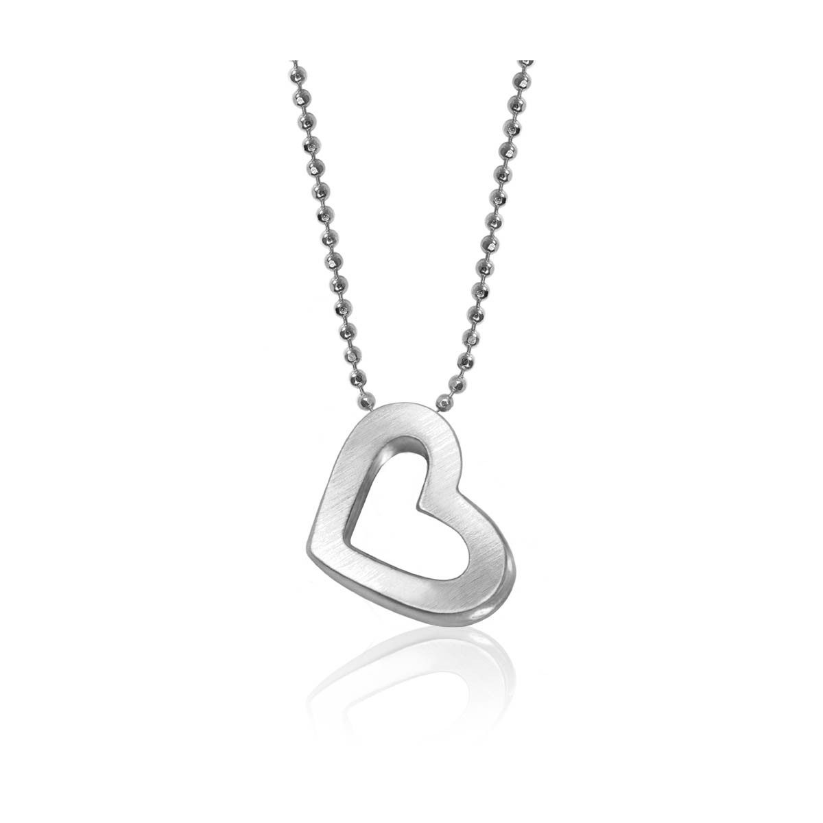 Alex Woo Sterling Silver Elements Heart Pendant, 16