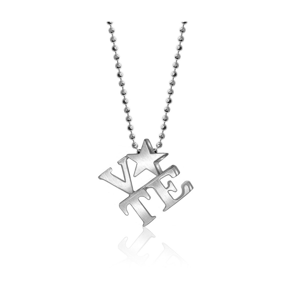 Alex Woo Sterling Silver Little Activist Vote Star Pendant, 16