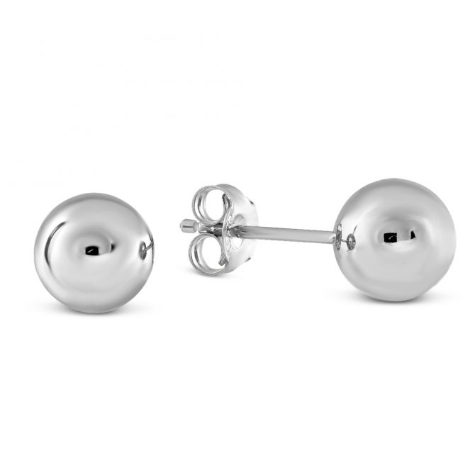 Set of 3 pairs silver ball stud earrings 8mm 9mm 10mm in sterling silver   Arran View