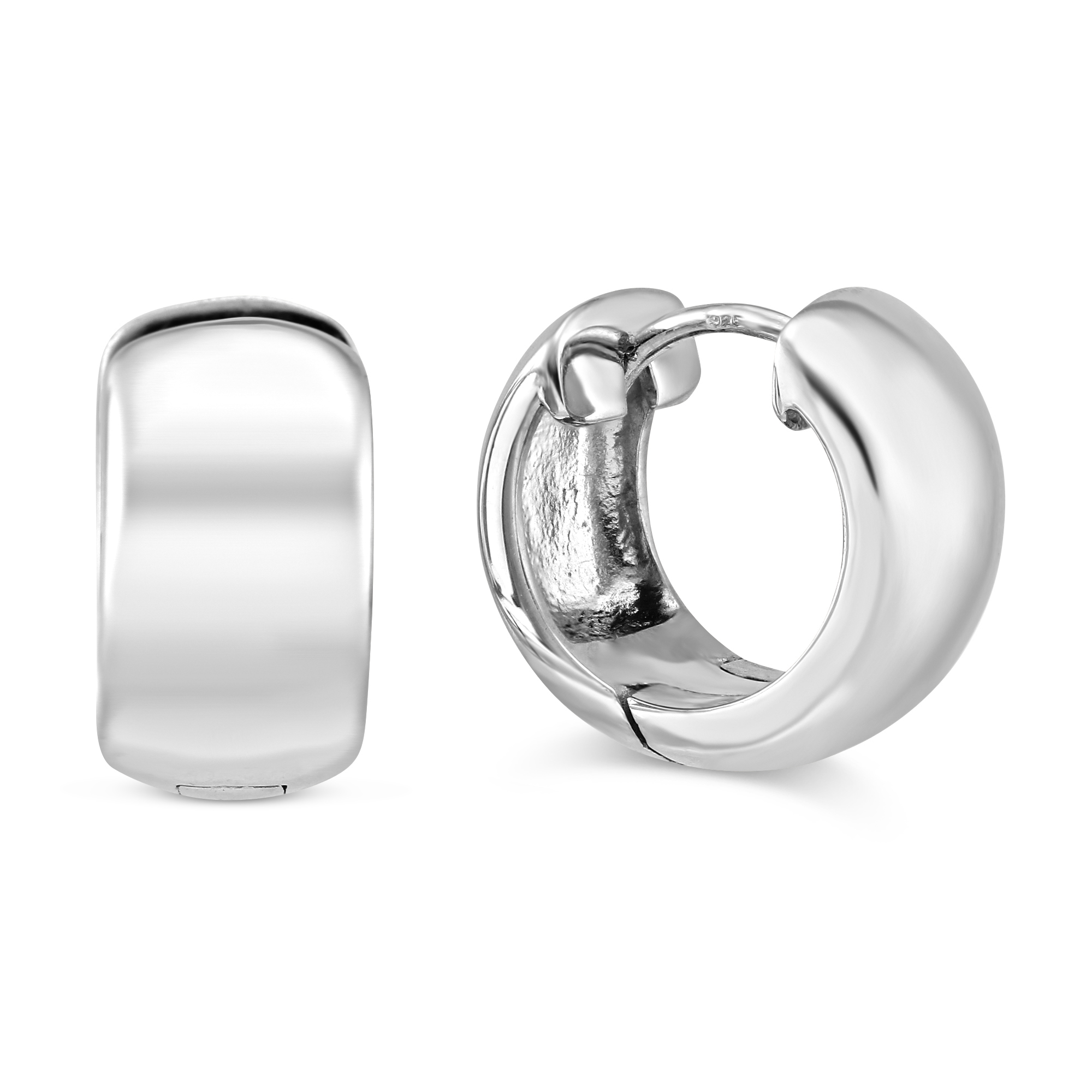 Sterling Silver Hoop Earrings, 1/2