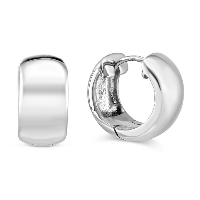 Sterling Silver Hoop Earrings, 1/2"