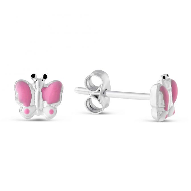 Sterling Silver Children's Enameled Unicorn Earrings Sterling Silver Children's Enameled Unicorn Earrings