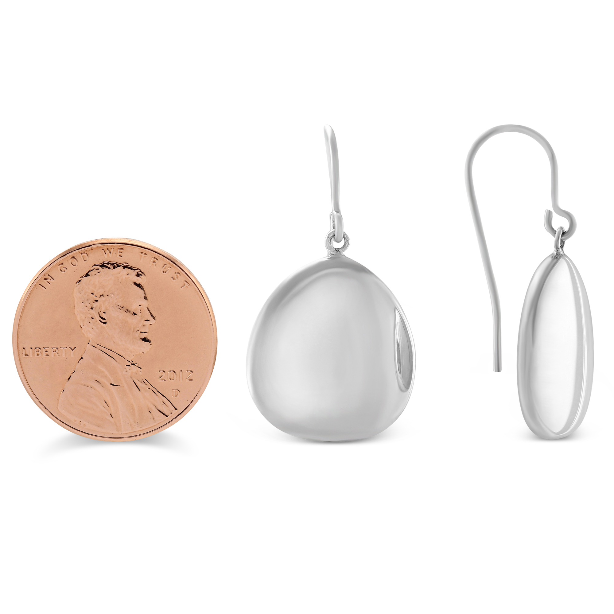 Sterling Silver Disc Dangle Earrings