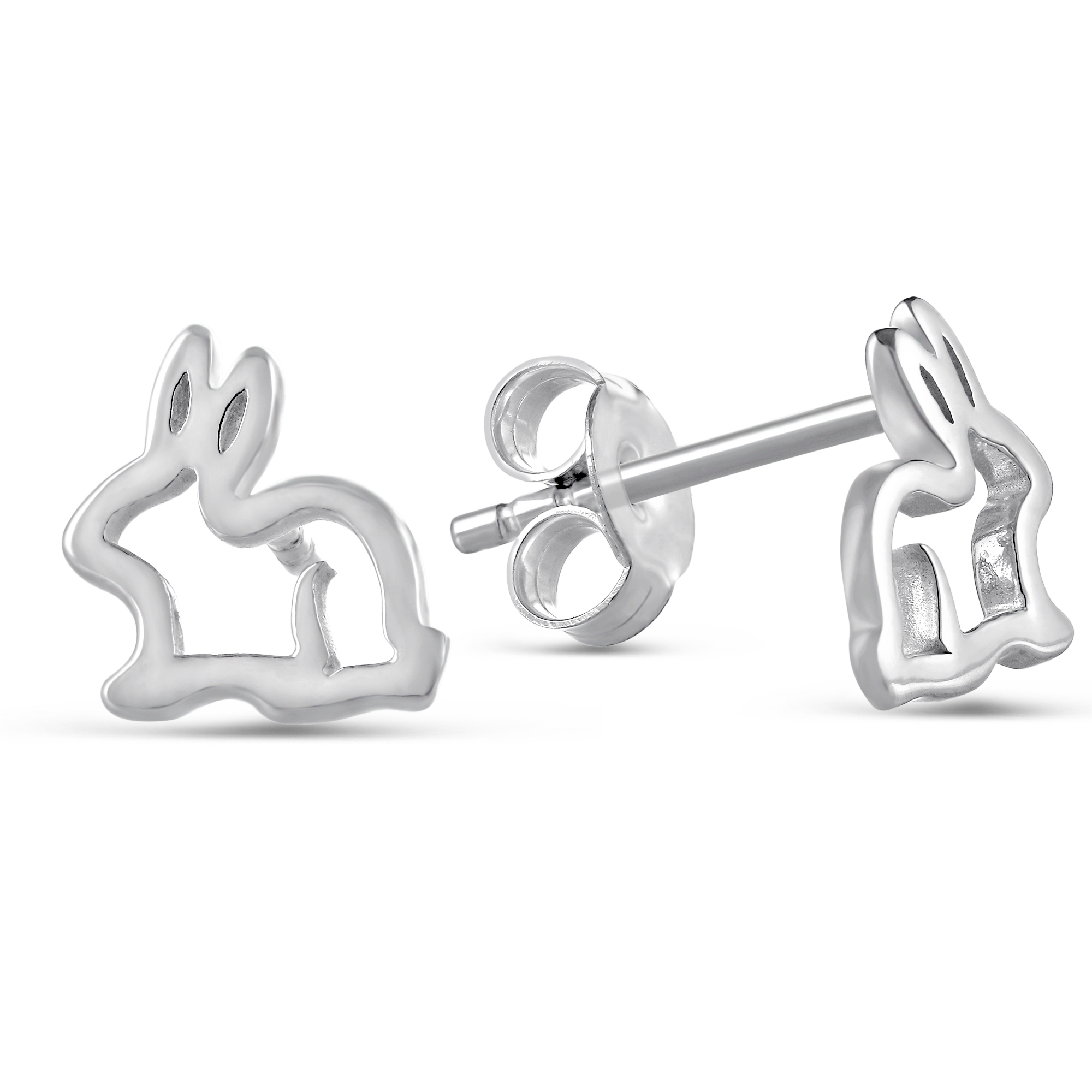 Sterling Silver Children's Bunny Earrings