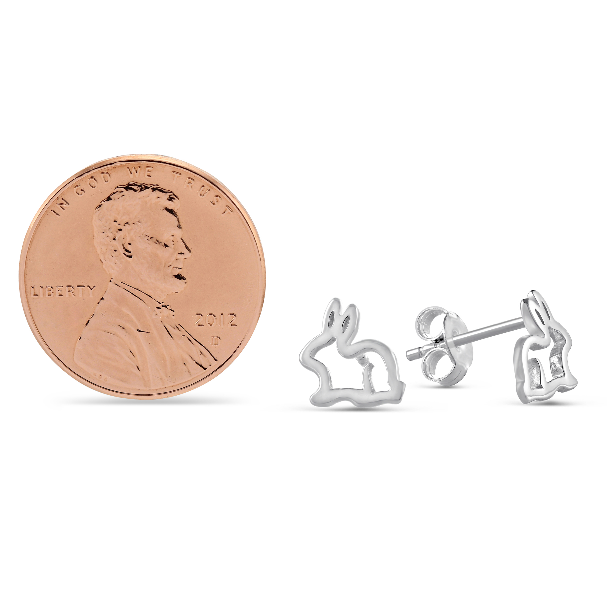 Sterling Silver Children's Bunny Earrings
