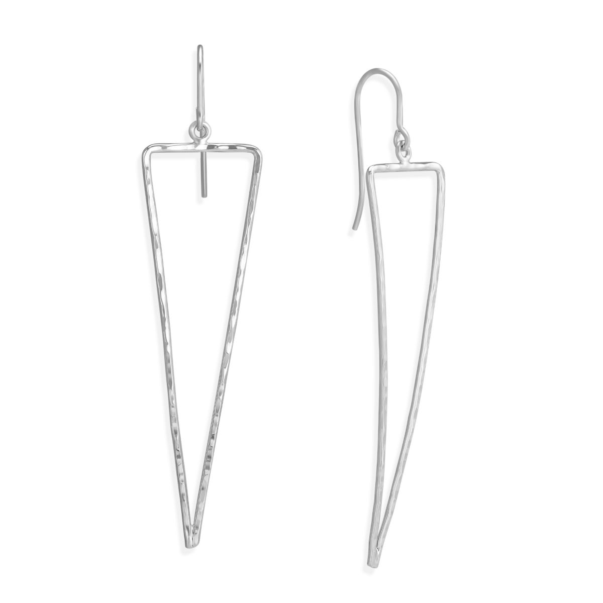 Sterling Silver Hammered Triangle Dangle Earrings Borsheims