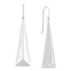 Sterling Silver Triangle Drop Puff Earrings