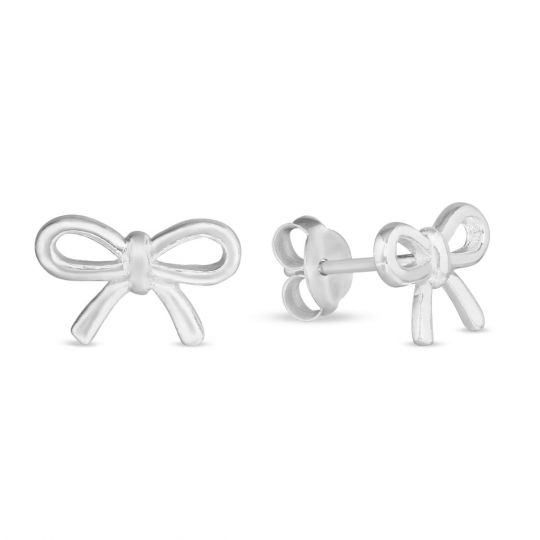 Sterling Silver Small Bow Post Earrings Sterling Silver Small Bow Post Earrings