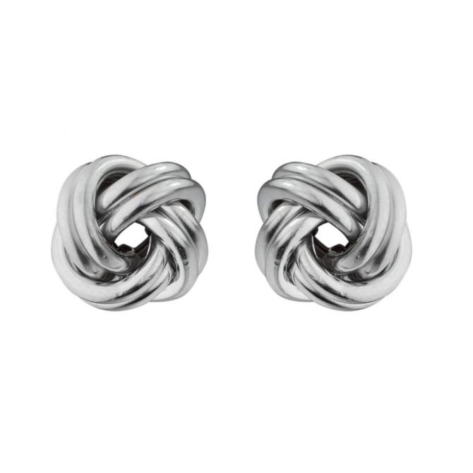 Sterling Silver Love Knot Earrings, 11mm