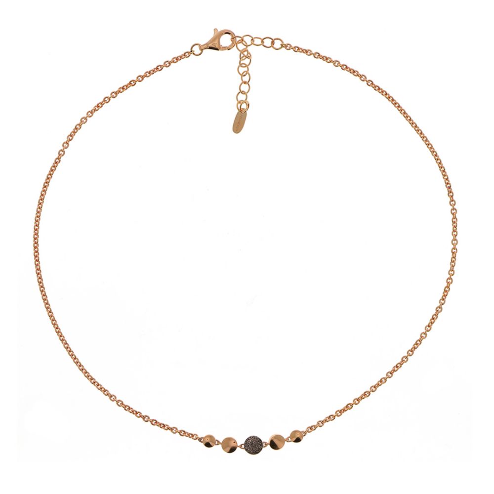 Pesavento Rose Tone Sterling Silver Untie Brown Dust Necklace, 16-18