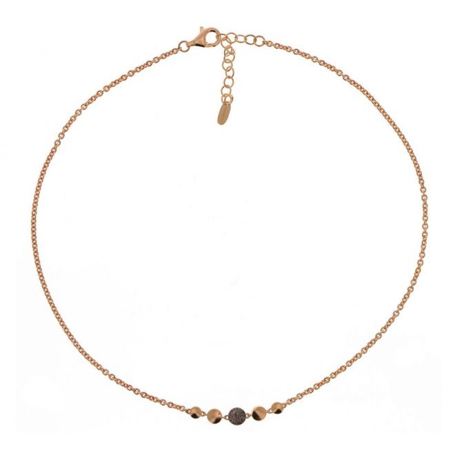 Pesavento Rose Tone Sterling Silver Untie Brown Dust Necklace, 16-18"