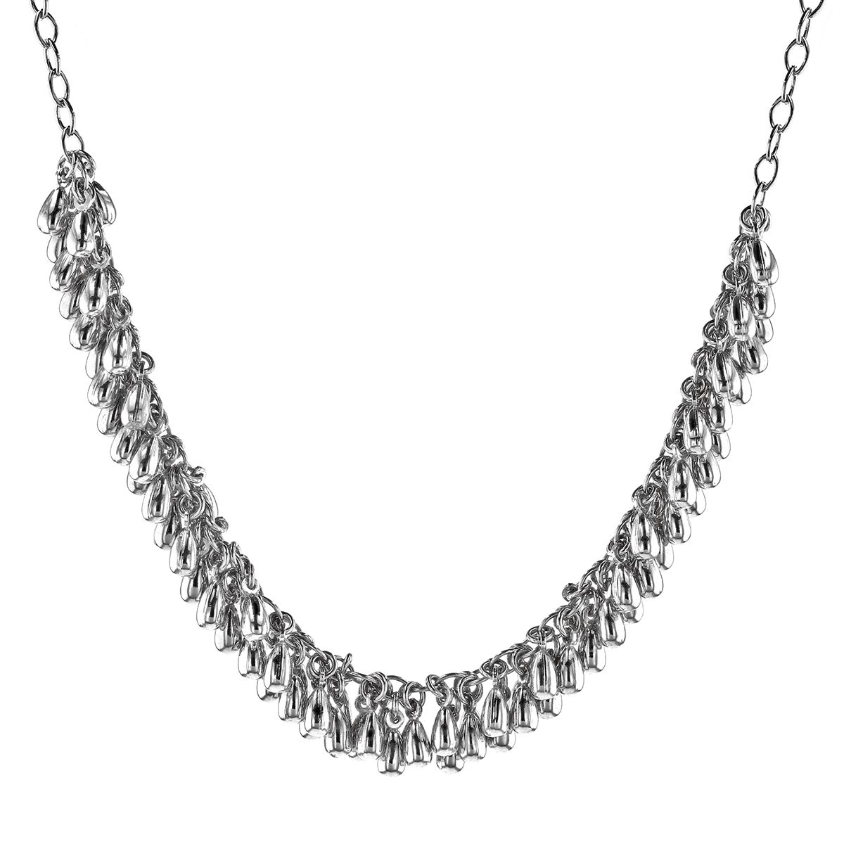 Sterling Silver Chili Pepper Fringe Necklace, 18" Borsheims