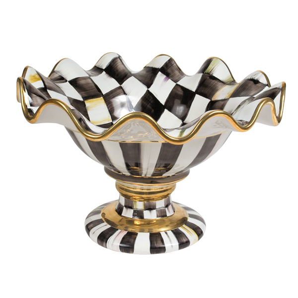 MacKenzie-Childs Courtly Check Compote