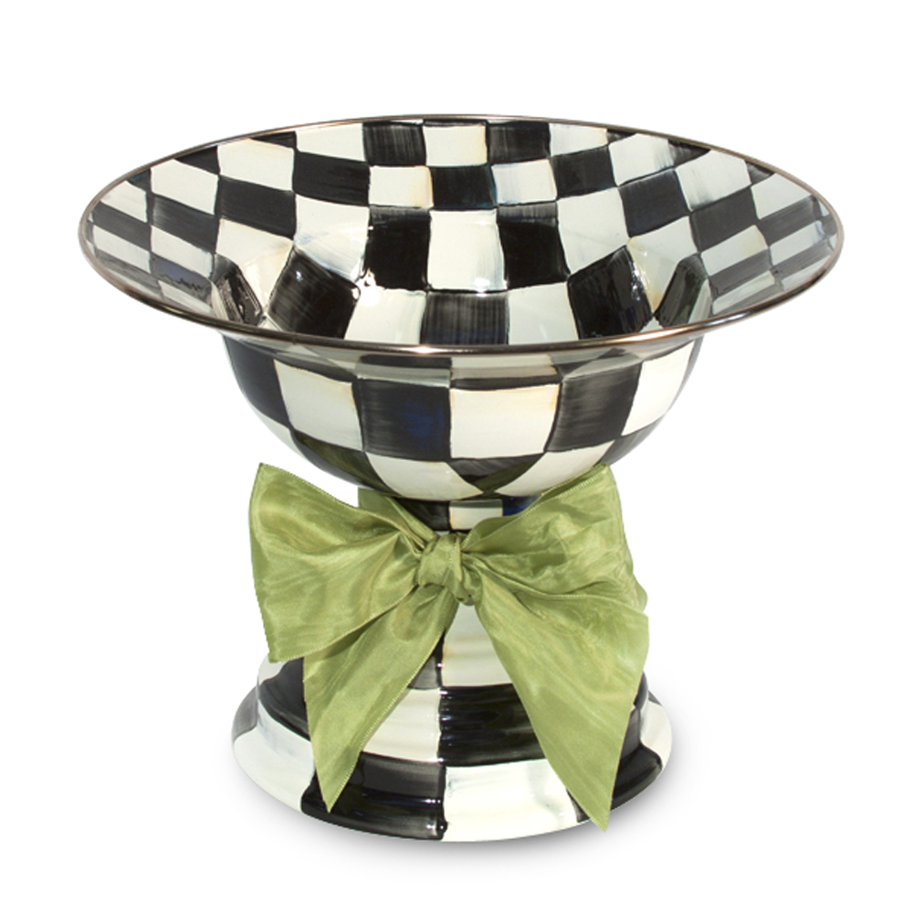 MacKenzie-Childs Courtly Check Large Compote