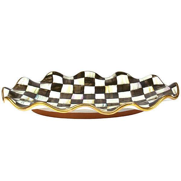 Mackenzie-Childs Courtly Check Large Oval Serving Platter
