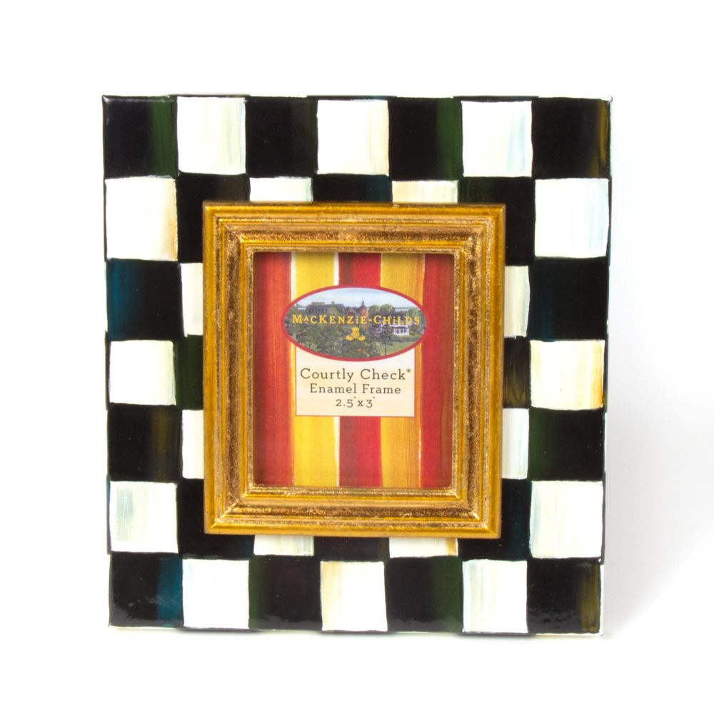 MacKenzie-Childs Courtly Check Enamel Frame, 2.5