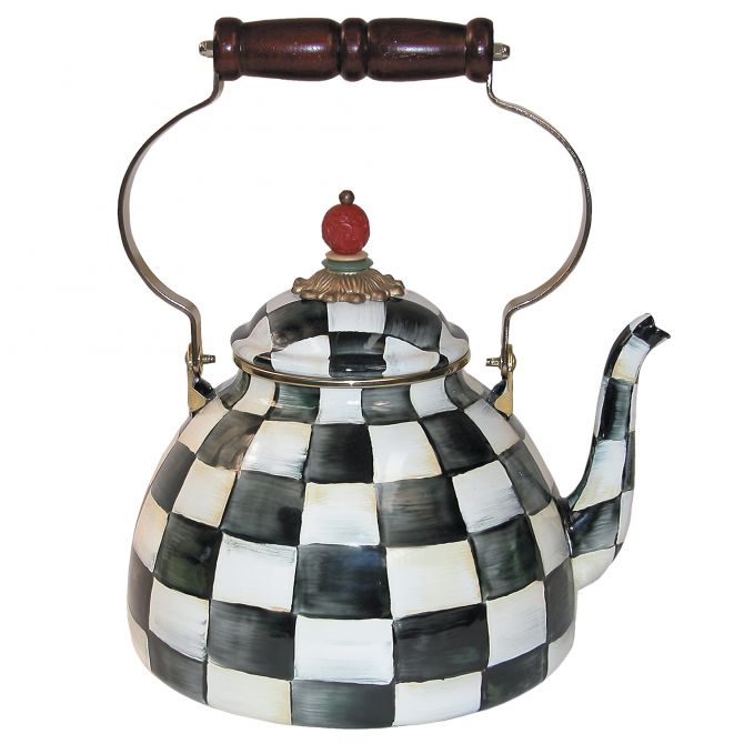 MacKenzie-Childs Courtly Check Tea Kettle, 3QT