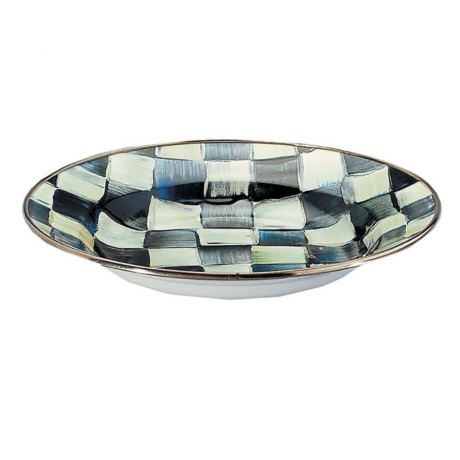 MacKenzie-Childs Courtly Check Enamel Rimmed Dish