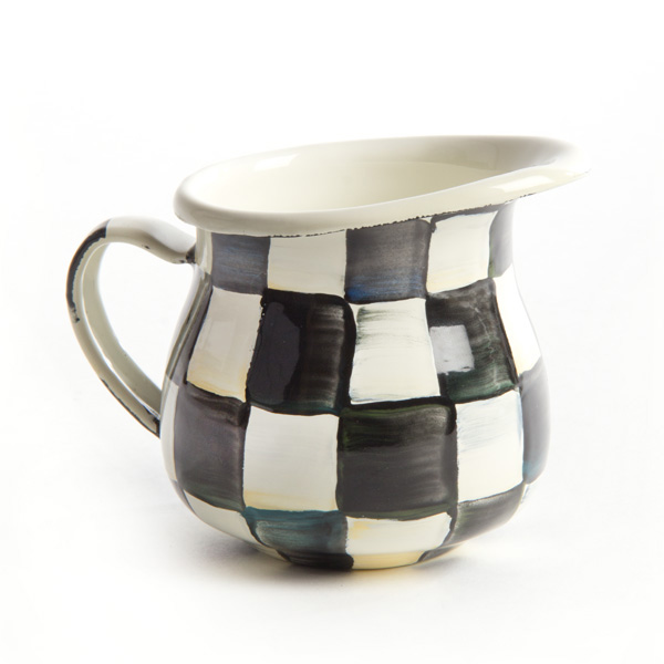MacKenzie-Childs Courtly Check Enamel Little Creamer, 3"