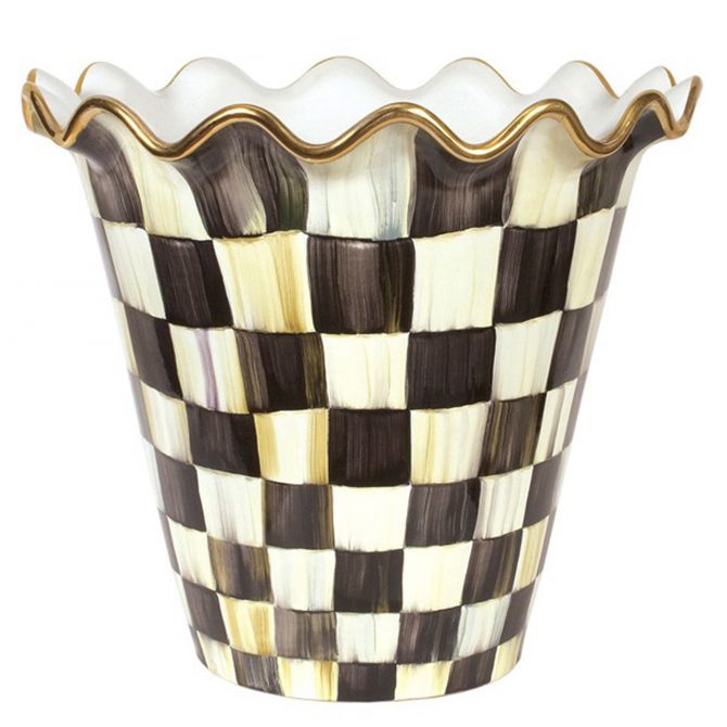 MacKenzie-Childs Courtly Check Jumbo Flower Pot