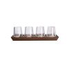 Simon Pearce Ludlow Whiskey Glass Set with Wood Base