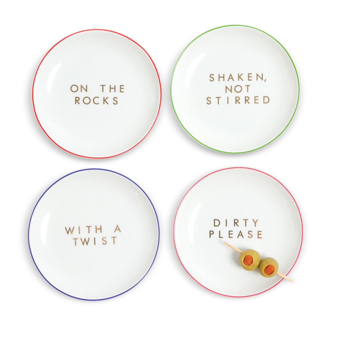 8 Oak Lane Martini Time Coaster Set of 4