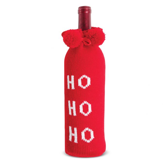 8 Oak Lane Red HO HO HO Sweater Wine Bag