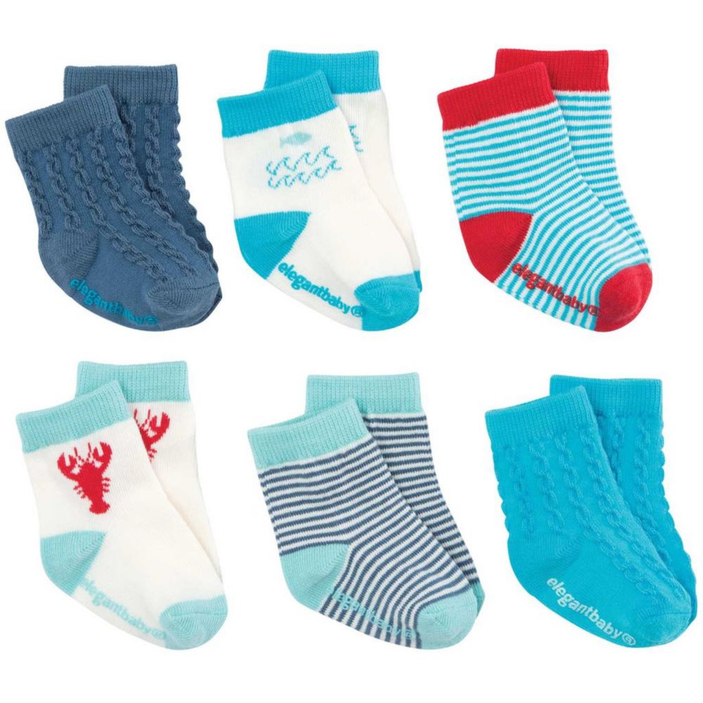 Elegant Baby Boys Socks, 6 Pack 78195 Borsheims