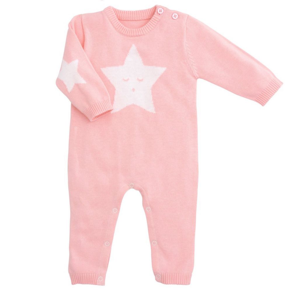 Elegant Baby Pink Star Jumpsuit, 6 months Borsheims