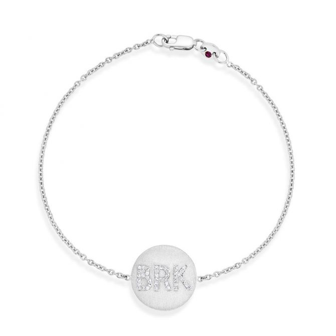 Roberto Coin White Gold "BRK" Disc Bracelet