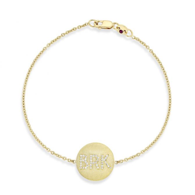 Roberto Coin Yellow Gold "BRK" Disc Bracelet