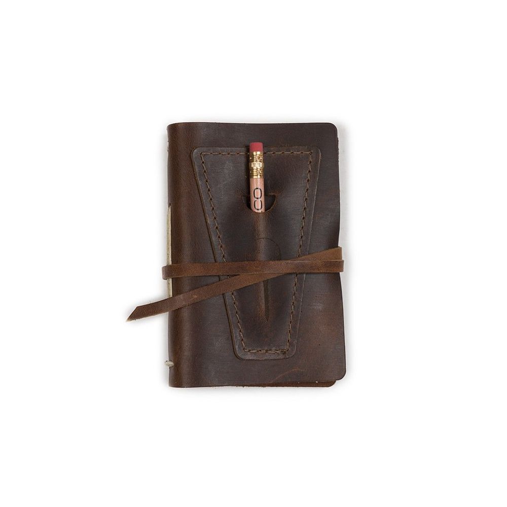 Rustico Golf Log with Pocket, Dark Brown