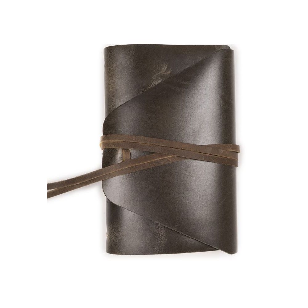 Rustico Messenger Leather Journal with Wrap, Charcoal BK00600015