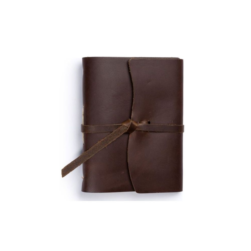 Rustico Parley Leather Journal with FlapTie Closure, Dark Brown