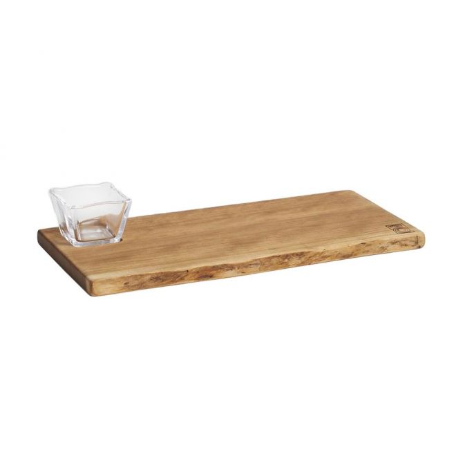 Andrew Pearce Cherry Board with Simon Pearce Glass Bowl