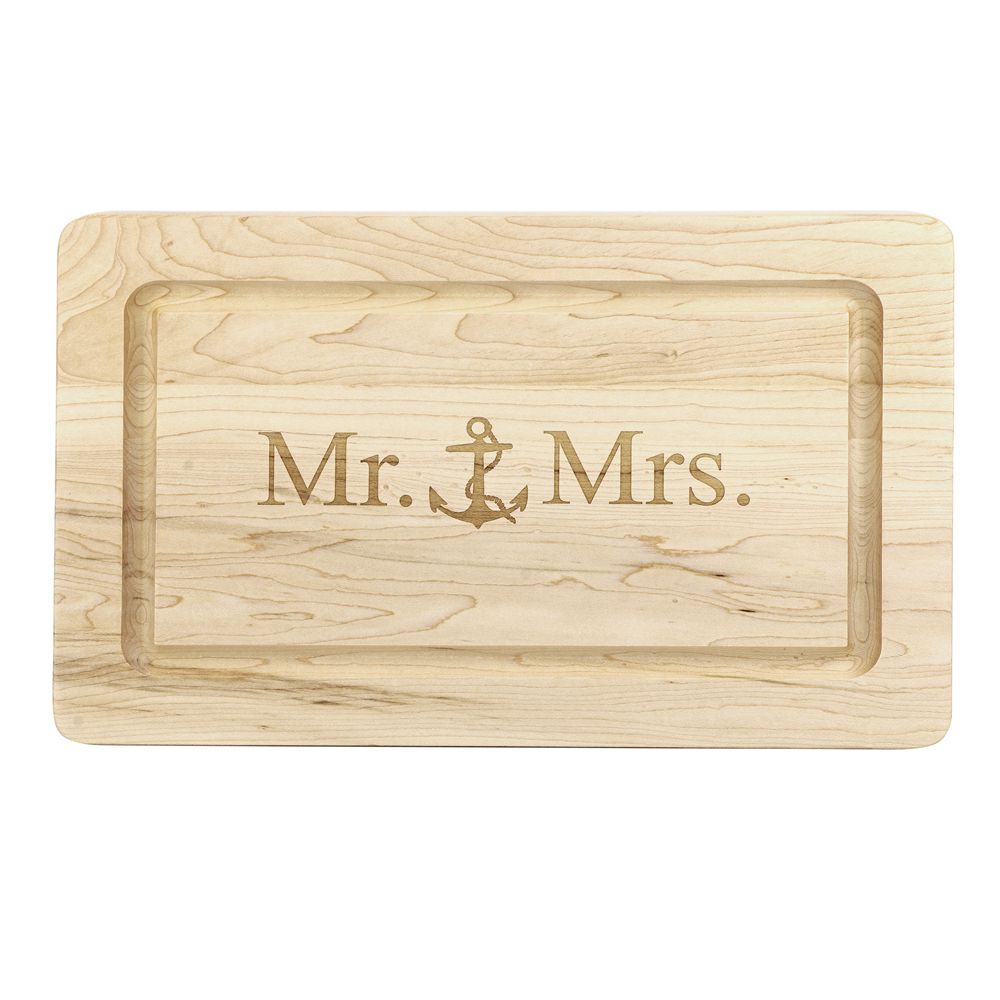 Maple Leaf Mr. & Mrs. Anchor Rectangular Board, 13