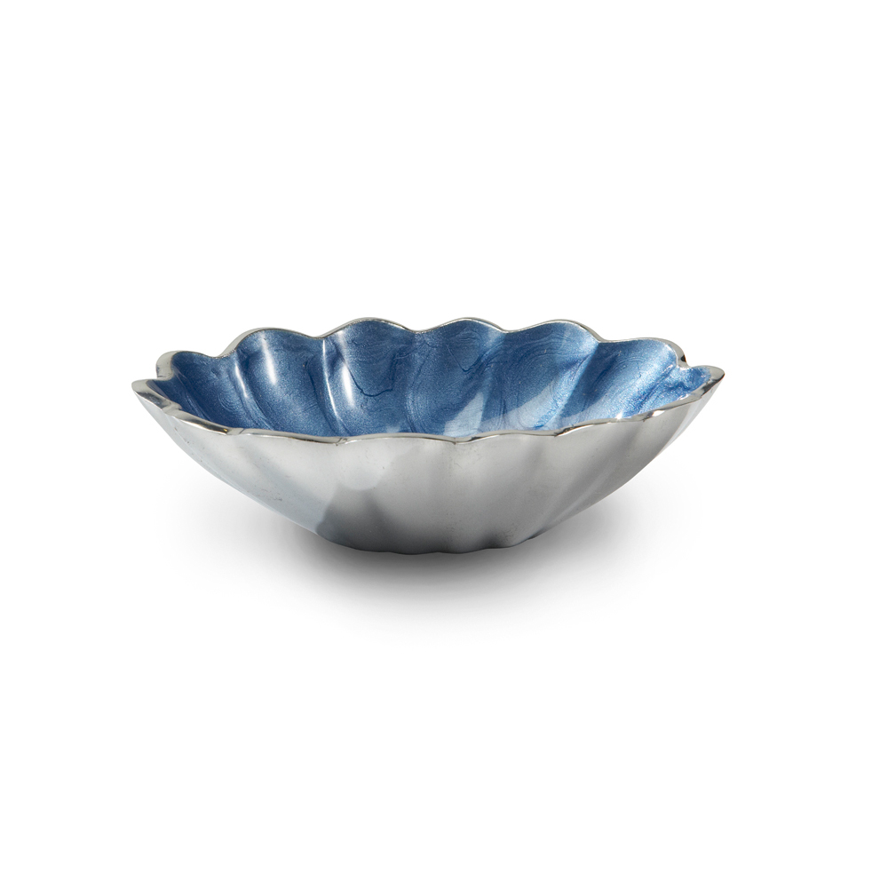 Ciotola Scultura Julia Knight Peony Gala – 53 Cm, Colore Snow, Alluminio Smaltato Con Madreperla