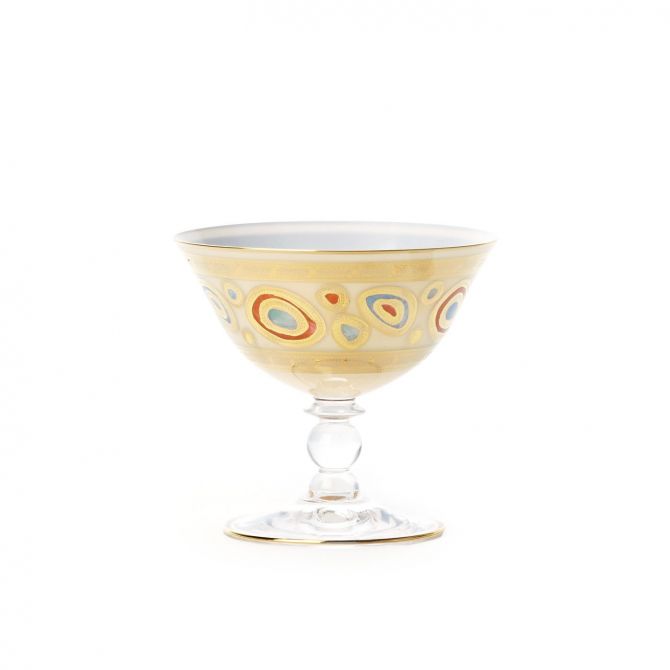 Vietri Regalia Cream Dessert Bowl