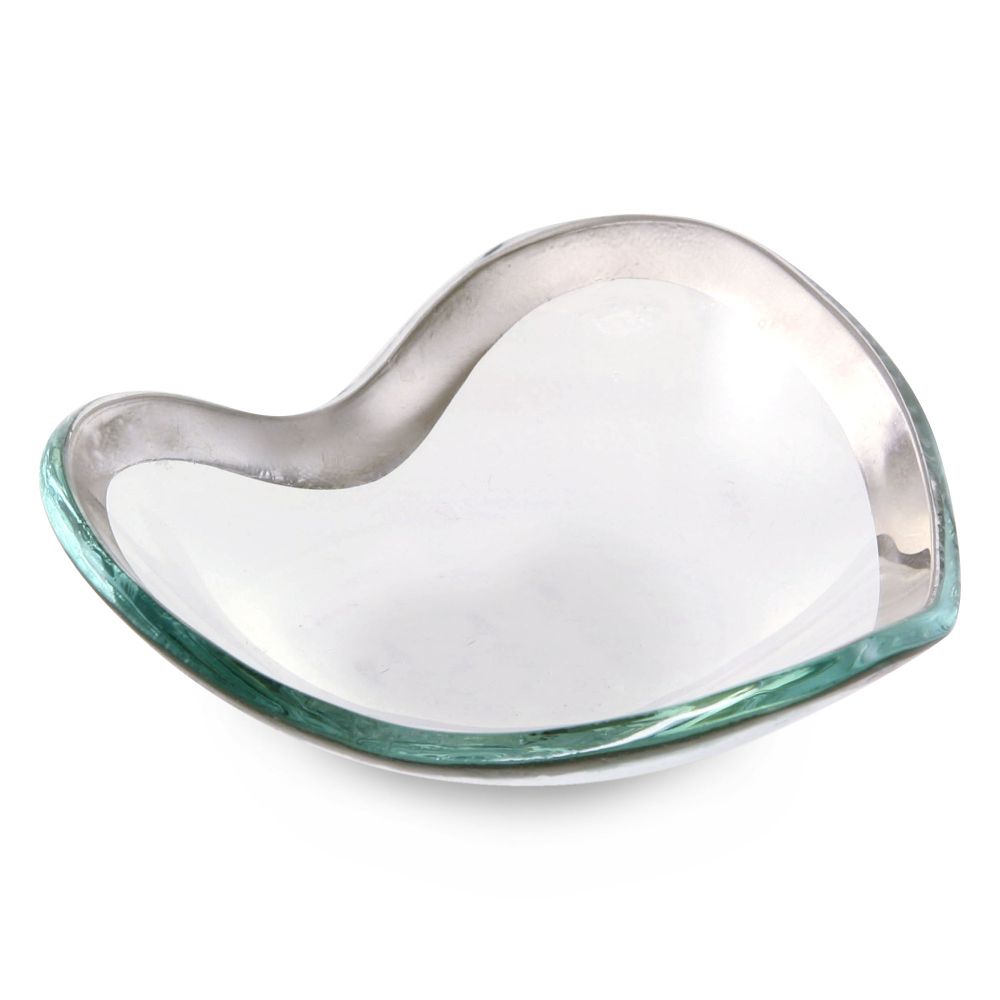 Annieglass Platinum Heart Bowl, 5