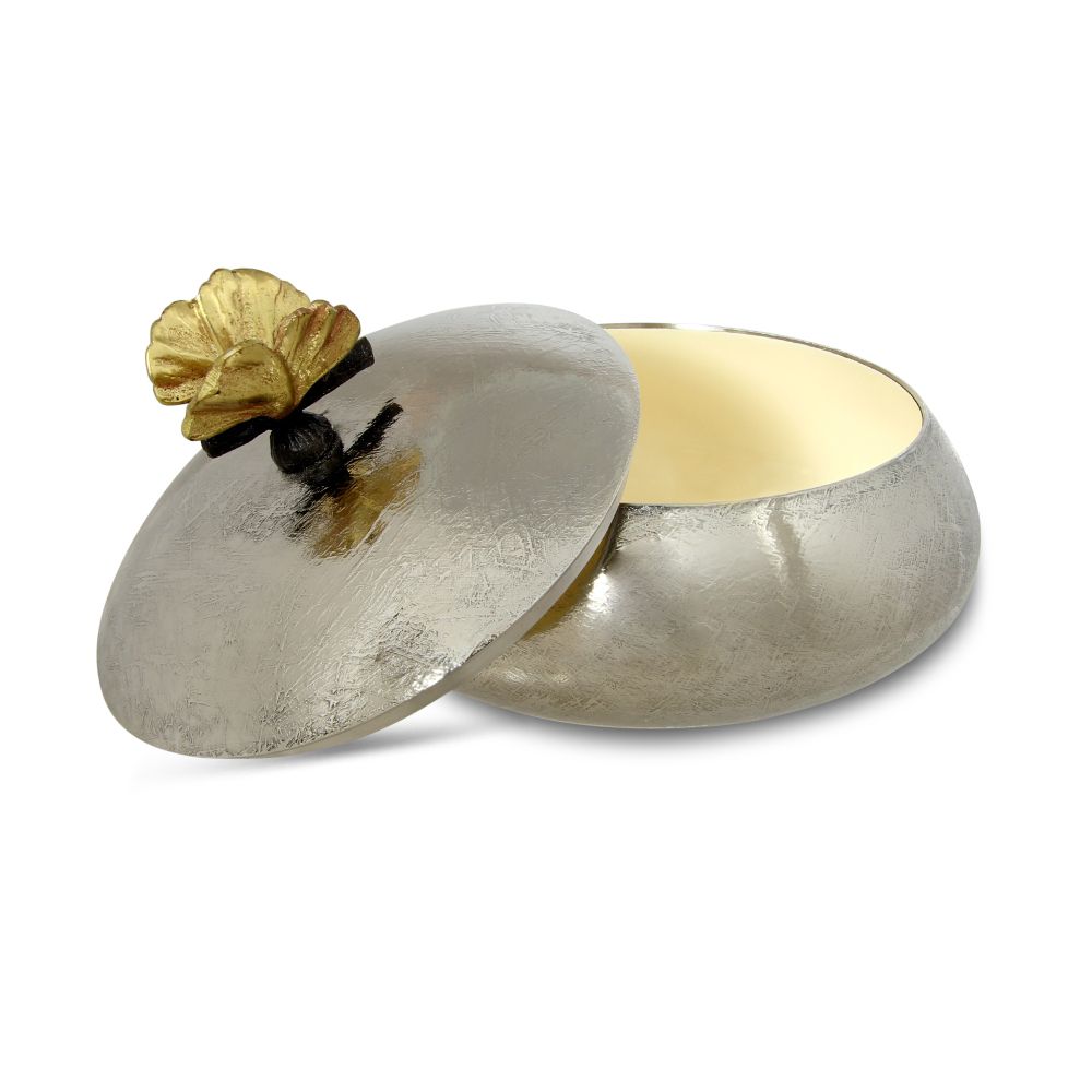 Michael Aram Butterfly Ginkgo Round Trinket Box