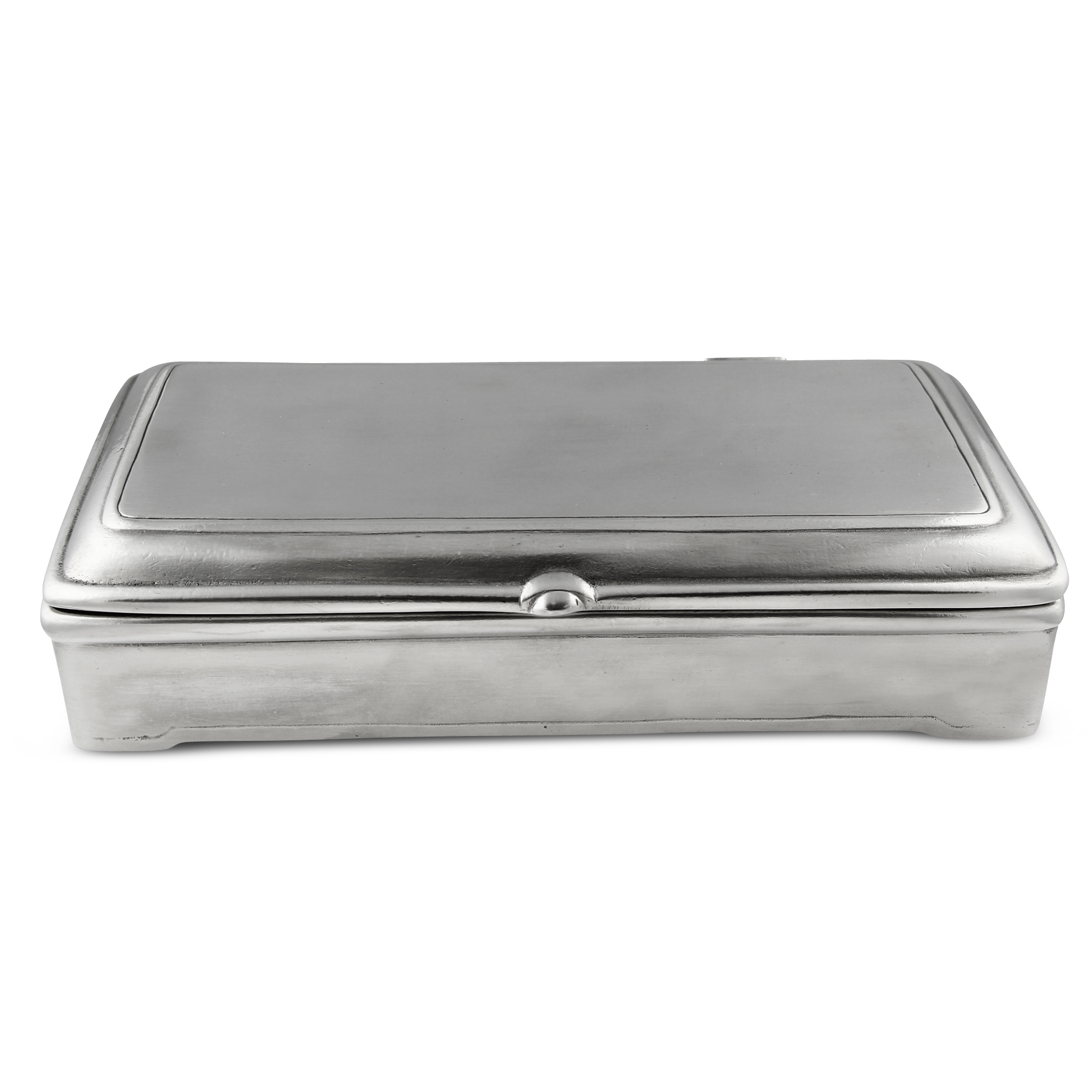 Match Pewter Rectangle Lidded Box with Leather, 7