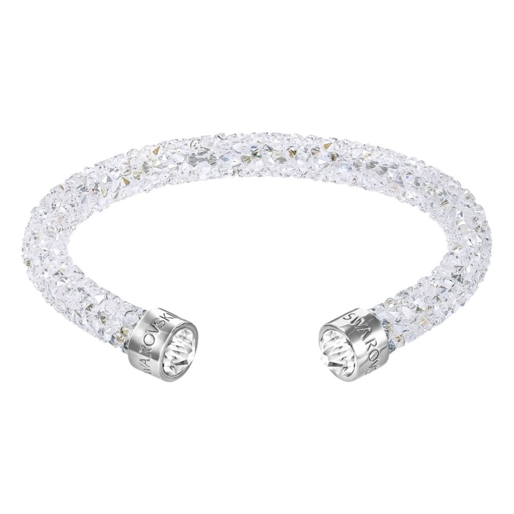 Swarovski Crystaldust White Crystal Cuff Bracelet, Medium Borsheims