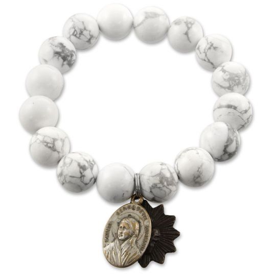 Miracle Icons By Mary Jo Pane Howlite Bracelet Borsheims Miracle Icons By Mary Jo Pane Howlite Bracelet