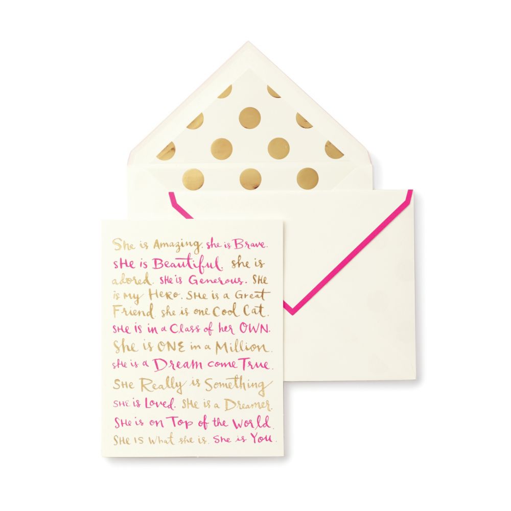 Kate Spade She Is Happy Birthday Greeting Card Borsheims