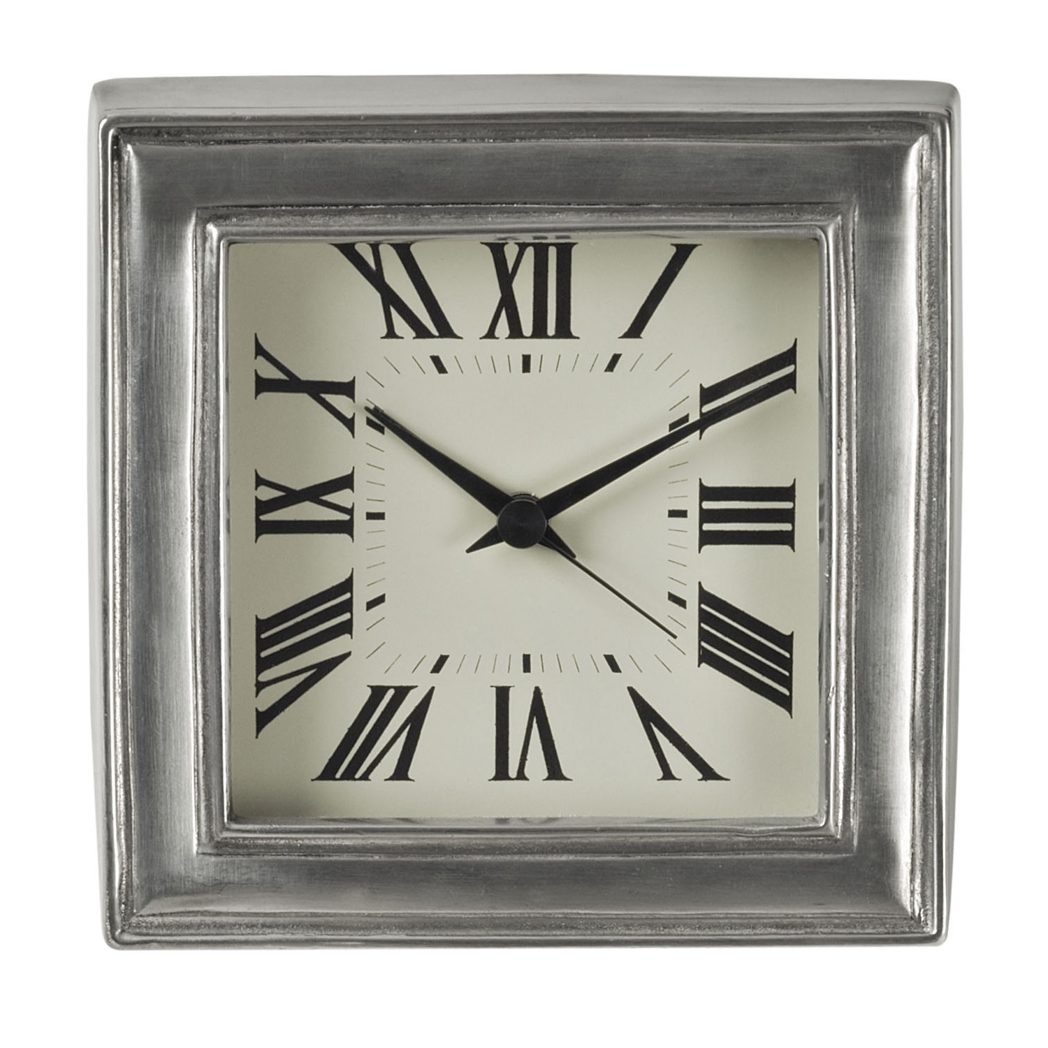 Match Pewter Square Alarm Clock