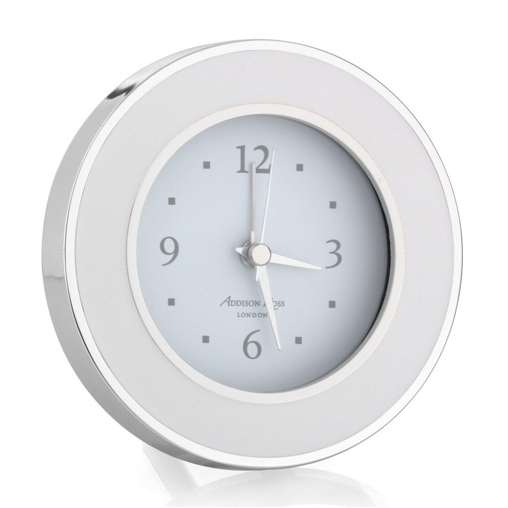 Addison Ross White & Silver Alarm Clock
