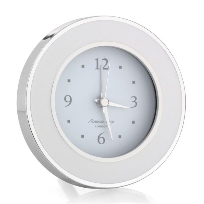 Addison Ross White & Silver Alarm Clock