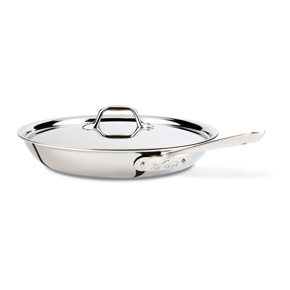 All-Clad Stainless Steel Covered Fry Pan, 12" | Borsheims All Clad Stainless Steel 12 Covered Fry Pan